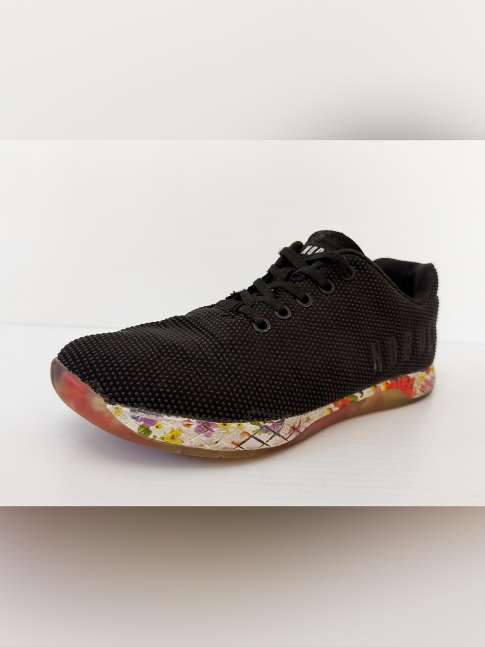 NOBULL Black Impact Daisy Trainer with Floral Accent - 9